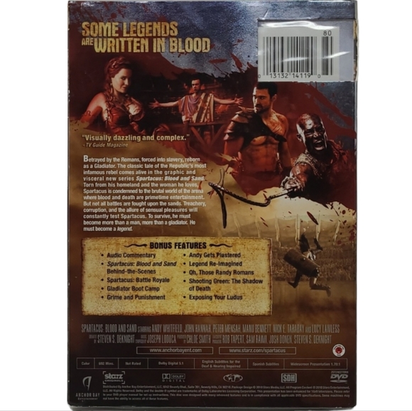 NEW SEALED DVD 2010 "SPARTACUS: BLOOD AND SAND" THE COMPLETE FIRST SEASON - Picture 4 of 6